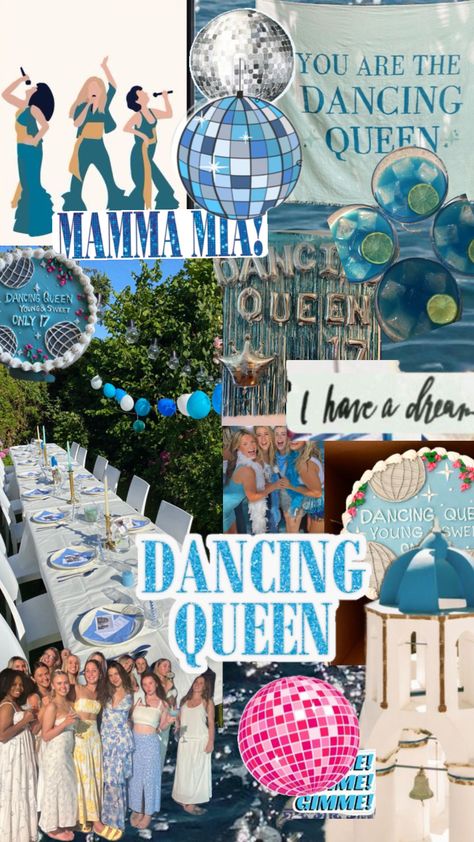 Birthday Party At Beach, Mama Mia 17th Birthday Party, Abba Birthday Party Ideas, Abba Themed Party, Abba Party, 17th Birthday Party Ideas, Seventeenth Birthday, 17th Birthday Ideas, Sweet 17