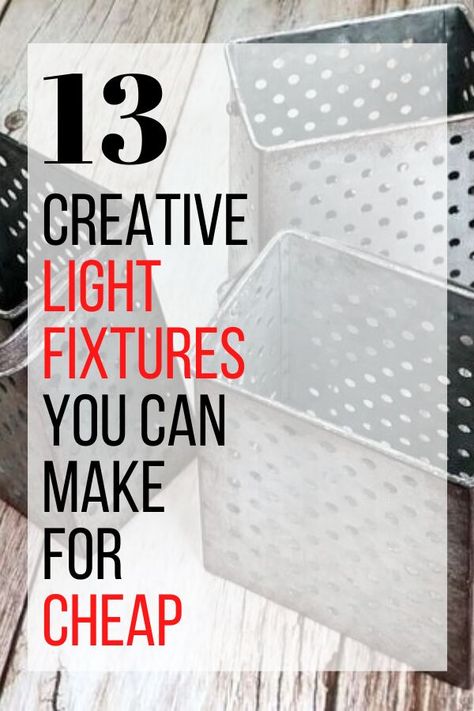 Make your home decor look more expensive with these creative lighting ideas you can make for cheap. These simple and easy ideas ceiling and table lightin will make your living room, bedroom, dining room, bathroom and kitchen look beautiful. #hometalk Diy Light Fixtures Ceiling, Diy Dining Room Light Fixtures, Cover Ugly Light Fixture, Cheap Light Fixtures, Cheap Ceiling Ideas, Dining Table Light Fixture, Creative Lighting Ideas, Bathroom Lighting Diy, Diy Kitchen Lighting