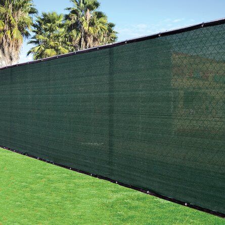 Wrought Iron Fence Privacy, Privacy Fence Ideas On A Budget, Green Privacy Fence, Inexpensive Privacy Fence Ideas, Cheapest Fence Ideas, Fence Windscreen, Chain Link Fence Privacy, Cheap Privacy Fence, Fence Privacy Screen