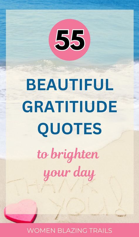 Gratitude is the magnet for miracles. The more you practice gratitude, the more things show up in your life to be grateful for. Here are 55 beautiful gratitude quotes to brighten your day and help you practice the attitude of gratitude. Grateful Quotes Gratitude, Attitude Of Gratitude Quotes, Quotes On Gratitude, Quotes To Brighten Your Day, Grateful Quotes, Motivational Quotes For Women, Attitude Of Gratitude, True Friendship, Gratitude Quotes