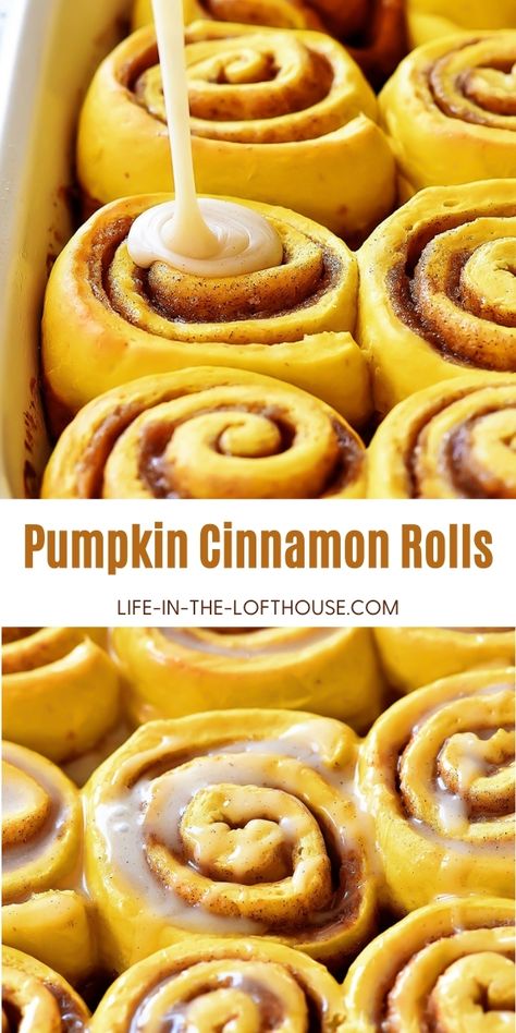 Flavored Icing, Pine Decor, Bread Yeast, Pumpkin Rolls, Sweet Roll Recipe, Sweet Breakfast Treats, Yummy Deserts, Pumpkin Cinnamon Rolls, Pumpkin Cream Cheeses