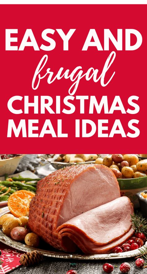 Easy and frugal Christmas meal ideas that won't break the bank. #holiday #christmas #frugal #savings #budget #dinner Budget Christmas Dinner, Savings Budget, Hosting Christmas Dinner, Budget Dinner, Christmas Dinner Recipes, Budget Dinner Recipes, Christmas Main Dishes, Holiday Meal Planning, Christmas Dinner Ideas