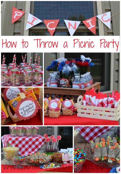 Picnic Theme Centerpieces, Traditional Picnic Decorations, Picnic Theme Table Decorations, Diy Picnic Decorations, Picnic Themed Birthday Party Decorations, Picnic Theme Luncheon, Picnic Party Theme Ideas, Picnic Theme Party Favors, Picnic Fundraiser Ideas