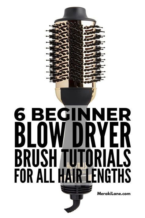 Dryer Brush Hair, How To Use A Hairdryer Brush, How To Use A Brush Hair Dryer, Hot Tools Blow Dry Brush, Round Blow Dryer Brush Tutorial, Drying Hair With Round Brush, Lange Blow Dryer Brush, Conair Brush Dryer, How To Use A Round Brush Blow Dryer