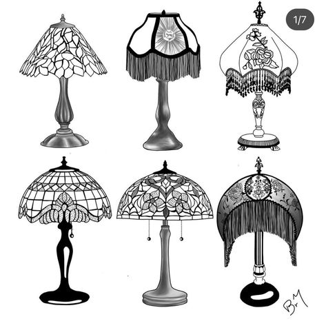 How To Draw A Lamp, Tiffany Lamp Tattoo, Victorian Home Tattoo, Old Lamp Tattoo, Vintage Lamp Tattoo, Tiffany Lamp Tattoo Black And White, Victorian Lamp Tattoo, Vintage Chandelier Tattoo, Vintage Lamp Drawing