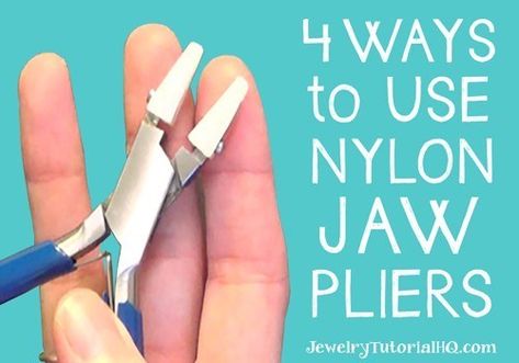 How to Use Nylon Jaw Chain Nose Pliers {4 ways} Jewelry Making For Beginners, Adjustable Wire Bracelet, Selling Jewelry Online, Wire Wrapping Tools, Jewelry Making Workshop, Making Jewelry For Beginners, Chain Nose Pliers, Handmade Crystal Jewelry, Jewelry Knots