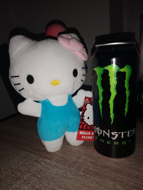 Hello Kitty Monster Energy, Monster Energy Pfp, Monster Energy Drink Aesthetic, Monsters Drink, Monster Energy Wallpapers, Energy Drink Aesthetic, Monster Pfp, Monster Energy Drinks, Monster Aesthetic