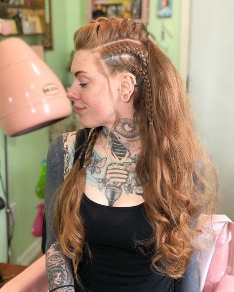 Medival Hairstyle Easy, Vikings Braids, Viking Hairstyle, Warrior Braid, Hairstyle Ideas Easy, Viking Braids, Viking Hair, Trendy Hairstyle, Easy Hairstyle