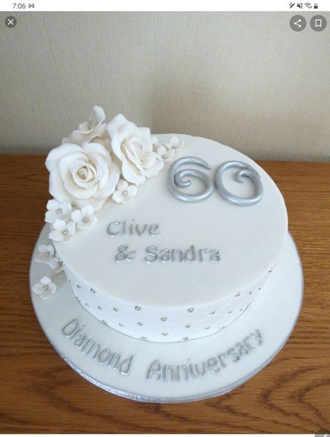 60th Wedding Anniversary Cake Ideas, 60th Anniversary Cake Ideas, 60 Th Wedding Anniversary, 60th Wedding Anniversary Cakes, Wedding Anniversary Cake Ideas, 60th Anniversary Cake, 60th Wedding Anniversary Decorations, Diamond Wedding Anniversary Cake, Diamond Anniversary Cake