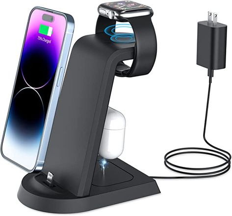 3 in 1 Charging Station for Apple Multiple Devices Fast Charging Stand Dock for iPhone 14 13 12 11 Pro X Max XS XR 8 7 Plus 6s 6 /Airpods/Wireless Charger for Apple Watch 8/Ultra/7/6/SE/5/4/3/2 Best Charging Station, Multi Charging Station, Iphone Charging Station, Phone Charging Stations, Cell Phone Charging Station, Apple Charging Station, Wireless Charger Iphone, Airpods Apple, Apple Watch Charger