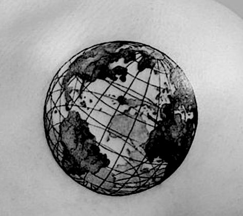 Come back to earth Black And White Earth Tattoo, Abstract Earth Tattoo, Globe Tattoo Design, Earth Tattoo Design, Earth Tattoo Ideas, Frank Tattoo, Earth Tattoos, Scientific Tattoo, Globe Tattoo