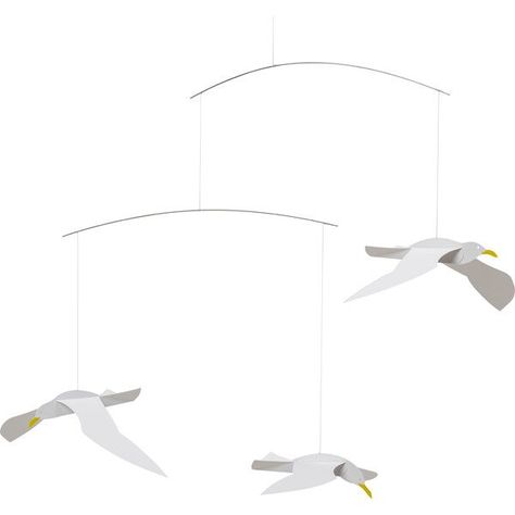 Discover the Soaring Seagull Mobile, White from Flensted Mobiles. Shop Mobiles and more from Maisonette's curated selection. Cloud Mobile, Baby Cradle, Scandinavian Style Interior, Mobile Shop, Ceiling Decor, White Home Decor, Buy Buy Baby, White Houses, Pottery Barn Kids