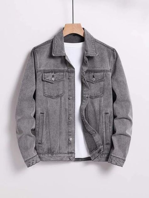 Hype Clothing, Outfit For Men, Men Fashion Casual Shirts, Dress Suits For Men, Concept Clothing, Men Stylish Dress, Fashion Suits For Men, Cool Outfits For Men, Denim Jacket Men