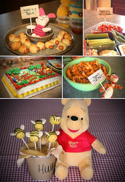 Piglets In A Blanket Winnie The Pooh, Winnie The Pooh Themed Food Ideas, Piglets In A Blanket, Winnie The Pooh Birthday Party 2nd, Winnie The Pooh Birthday Cake Ideas, Winnie The Pooh Themed Food Party Ideas, Winnie The Pooh One Year Old Birthday, Tigger Party, Tigger Tails