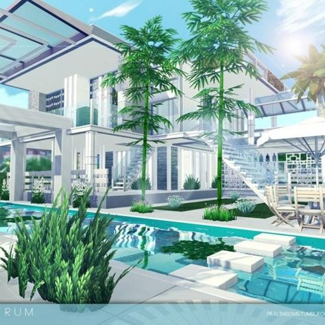 Sims 4 Residential Lots, Sims 4 Residential, Sims 4 Loft, Sims 4 Modern House, Lotes The Sims 4, The Sims 4 Lots, Sims 4 Family, Sims 4 House Plans, Sims 4 House Building