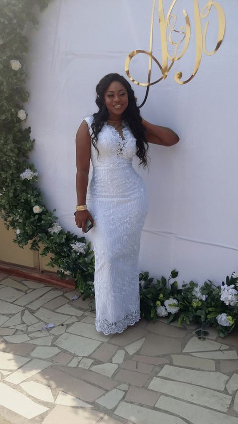 White Lace Dress Styles, Lace Dress Styles Ghana, White Lace Dress Short, Latest Bridesmaid Dresses, Lace Dress Classy, African Bridesmaid Dresses, African Dresses For Kids, Lace Gown Styles, Short Dress Styles