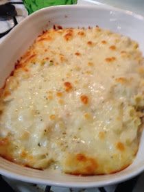 COASTALPINES: Chicken Alfredo Bake {recipe swap} Alfredo Bake Recipe, Chicken Alfredo Bake Recipe, Alfredo Bake, Chicken Alfredo Bake, Leftover Recipes, Chicken Alfredo Recipes, Alfredo Recipe, 9x13 Baking Dish, Easy Casserole Recipes