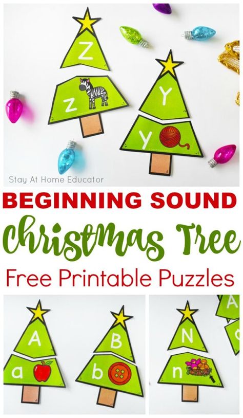 10 Christmas Alphabet and Beginning Sound Activities for Preschoolers Christmas Literacy Centers, Christmas Literacy Activities, Christmas Learning Activities, Christmas Literacy, Literacy Activities Preschool, Christmas Learning, Preschool Christmas Activities, Winter Activities Preschool, Christmas Centers