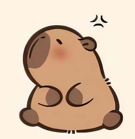 Capybara Widget, Capybara Cute, Capybara Sticker, Cute Animal Drawings Kawaii, Cute Cartoon Drawings, Fun Crochet Projects, Cute Easy Drawings, Cute Little Drawings, Cute Profile Pictures