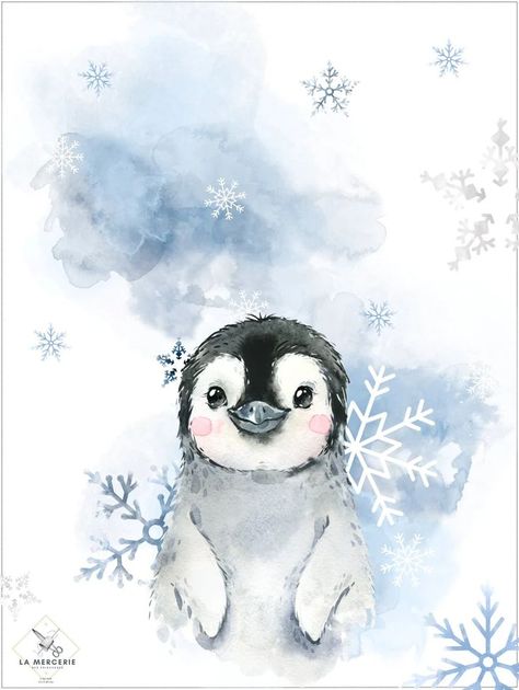 Penguin Watercolor, Holiday Iphone Wallpaper, Penguin Drawing, Watercolor Paintings Of Animals, Penguin Art, Watercolor Architecture, No Dudes, Diy Watercolor Painting, Watercolor Christmas Cards