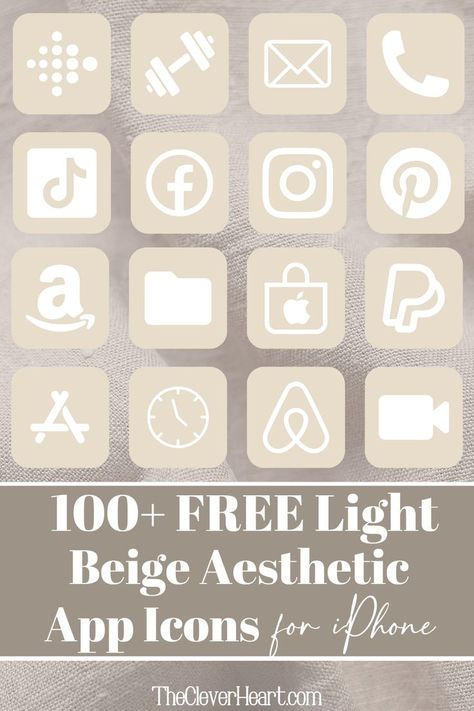 beige app icons Light Beige Aesthetic, Beige Aesthetic App Icons, Vintage App Icons, Beige App Icons, All Apps Icon, App Icons For Iphone, Vintage App, Icons For Iphone, Aesthetic App Icons