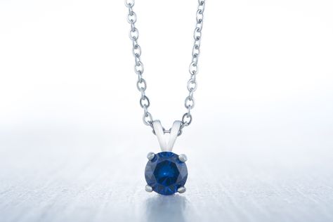 Royal blue sapphire pendant necklace - Available in white gold or titanium Sapphire Pendant Necklace, Blue Sapphire Pendant, Sapphire Necklace Pendants, Man Made Diamonds, Sapphire Pendant, Natural Sapphire, Gold Filled Jewelry, Beautiful Rings, Blue Sapphire