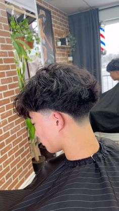 Romuel Cuevas | Mid tapah blowout 💈 #barber #fade #blowout #middlepart #flow #fringe #taper #fluffy #perm #curlyhair #inspo #inspiration #inspohaircuts… | Instagram Low Fade Taper Haircut Mens, Blowout With Mid Taper, Taper Fringe., Taper Curtains Haircut, Taper Mid Fade Haircut, Blowout Taper Hair, Mid Part Taper, Low Taper Fade With Fringe, Low Taper Flow Haircut