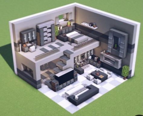 Big Minecraft Houses, Minecraft House Interior, Cool House Plans, Minecraft Houses Interior, Interior Minecraft, Cake Popsicles, Modern Minecraft Houses, Case Minecraft, Houses Modern