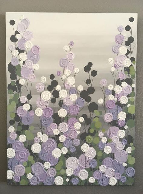 Lavander Painting Abstract, Purple And Green Paintings, Green Acrylic Painting, Lavender Bedroom, Lavender Sage, Green And Gray, Textured Painting, Bedroom Green, Types Of Painting