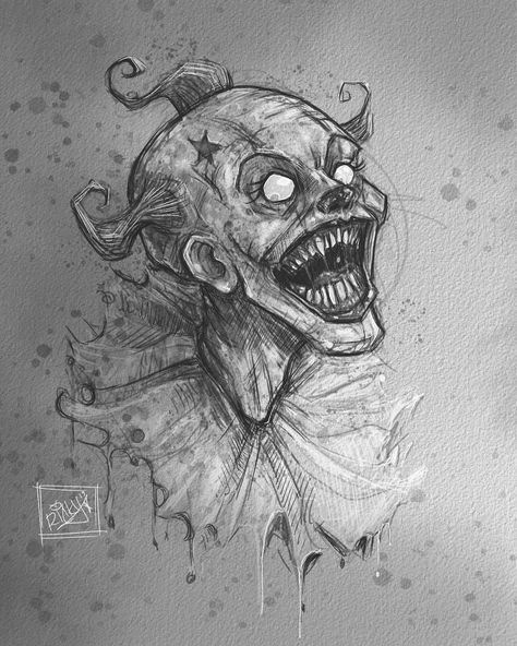 🃏 🤡 🃏 🤡 • • Only 4 days left for @aweful.words new Kickstarter! Huge thanks to everyone that’s backed so far! 🖤  Link in profile!📚🖤 •… Evil Clowns Drawing, Creepy Clown Drawing, Drawing Clown, Creepy Artwork, Clown Drawing, Clown Art, 4 Days Left, Moody Art, Evil Clowns