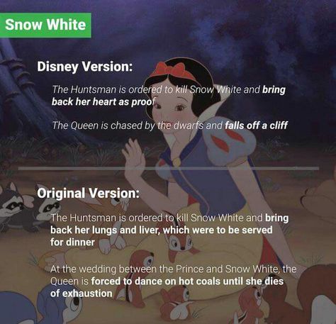 The origin of Snow White. This is brutal. Scary Disney Facts, Creepy Disney Facts Scary, Childhood Ruined Disney, Disney Theories Creepy, Dark Disney Theories, Original Disney Stories, Disney Theories, Scary Disney, Pixar Theory