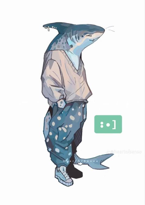 Shark Art, Arte Inspo, Arte Sketchbook, 영감을 주는 캐릭터, Sketchbook Art Inspiration, Funky Art, Art Inspiration Drawing, A Drawing, 귀여운 동물