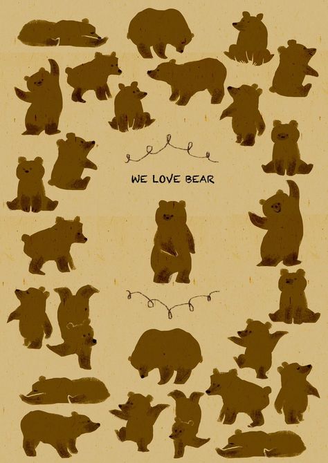 Bear Illustration, Bear Art, Children's Book Illustration, 귀여운 동물, Animal Illustration, Book Illustration, Animal Drawings, Animal Art, Art Inspo