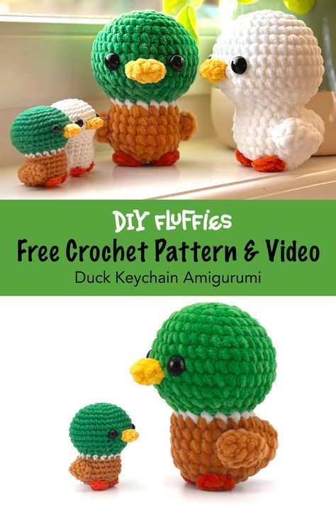 Crochet a very cute duck with this easy beginner friendly free duck crochet pattern. Including full video on how to crochet this plush duck. Giant Rubber Duck Crochet Pattern, Rubber Duck Amigurumi Free Pattern, Duck Free Crochet Pattern, Crochet Duck Free Pattern, Duck Crochet Pattern Free, Crochet Duck Pattern Free, Cute Duck Plush, Rubber Duck Pattern, Crocheted Bookmarks