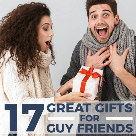 Guy friends aren't always easy to buy for, so check out these gift ideas! #giftideas #giftsforguys #giftsformen Gifts For Best Guy Friend, Gifts For Guy Best Friend Christmas, What To Get A Guy Friend For Birthday, Gift Ideas For Guys Friend, Present For Guy Best Friend, Christmas Gifts For Guy Best Friends, Christmas Gift For Guy Friend, Guy Friend Gifts Birthday, Guy Friend Gifts For Christmas