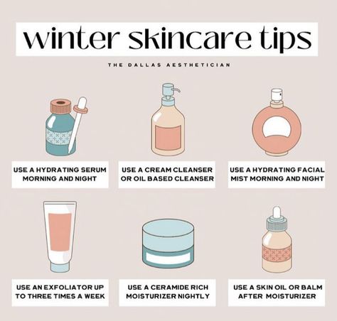 Skin Care Routine For Winters, Winter Body Care Dry Skin, Skincare Tips For Winter, Winter Dry Skin Remedies Faces, Dry To Normal Skin Care Routine, Skin Care For Normal To Dry Skin, Winter Skincare Routine Dry Skin, The Dallas Esthetician, Winter Skincare Aesthetic