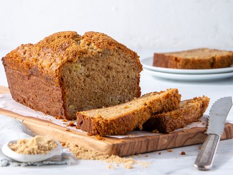 Brown Sugar Banana Bread Brown Sugar Banana Bread, Batter Bread, Banana Bread Loaf, Baking School, Brunch Bread, Scratch Recipes, Recipes Bread, Bread Loaf, Coffee Cakes