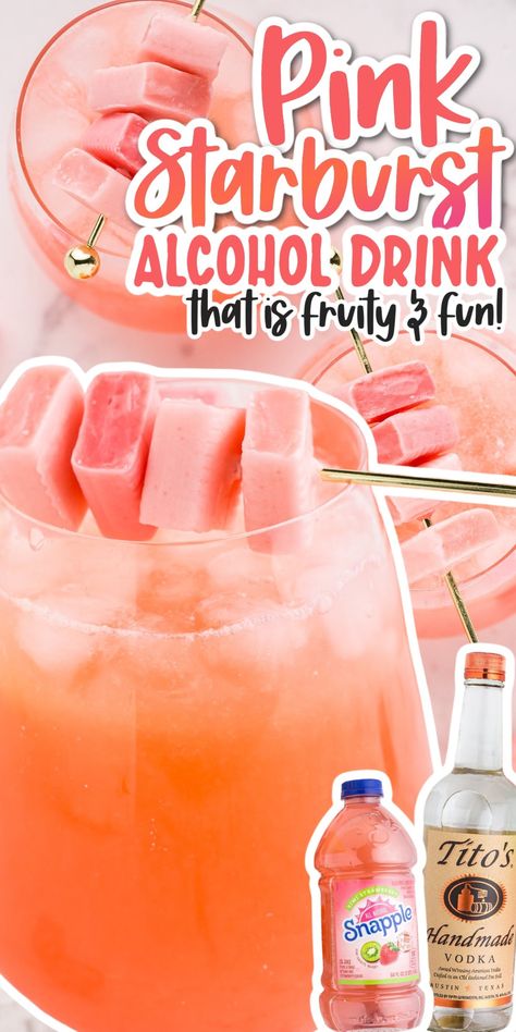 Drinks With Candy Alcoholic, Mixed Alcoholic Drinks Easy, Fruit Mixed Drinks Alcohol, Fruity Mixed Drinks Recipes, Good Liquor Drinks, Mix Drinks For Parties, Easy Cheap Alcoholic Drinks, Mixer Drinks Alcoholic, 21st Birthday Drinks Alcohol