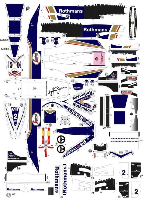 Car Papercraft, Williams F1, Paper Car, F1 Cars, Paper Planes, Paper Model, Paper Plane, Maisie Williams, Paper Toys