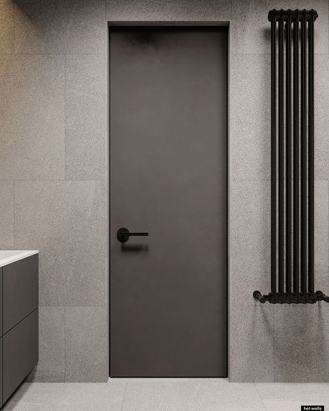 Bathroom Door Ideas Modern, Toilet Door Ideas, Toilet Door Design, Interior Doors Modern, Industrial Living Room Design, Minimal Interior Design, Corporate Office Design, Best Bathroom Designs, Small House Elevation Design