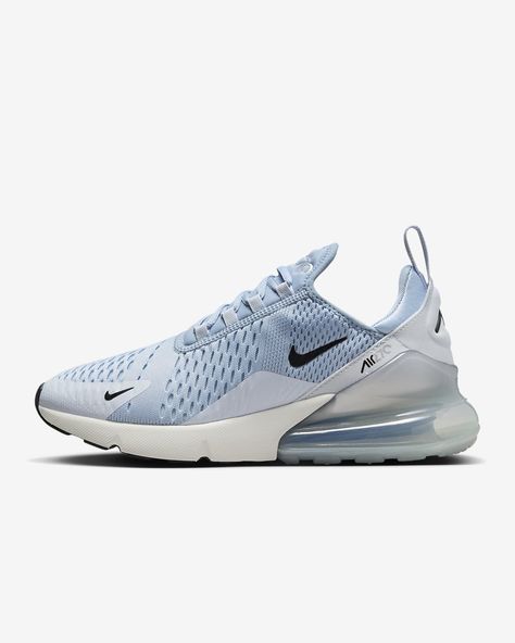 Nike Air Max 270 Women's Shoes. Nike.com Nike 270 Shoes Women, Nike 270 Shoes, Nike Sport Shoes, Nike Air Max 270 Women, Blue Air Max, Nike 270, Yellow Sneakers, Preppy Shoes, Shoe Ideas