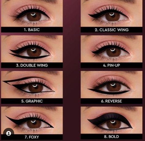 Learn more about eyeliner hacks.. Hooded Eye Makeup Tutorial, Makeup Charts, Indian Eyes, Small Wing, Winged Eyeliner Tutorial, Eye Parts, Learn Makeup, Cat Eyeliner, Makeup Artist Tips