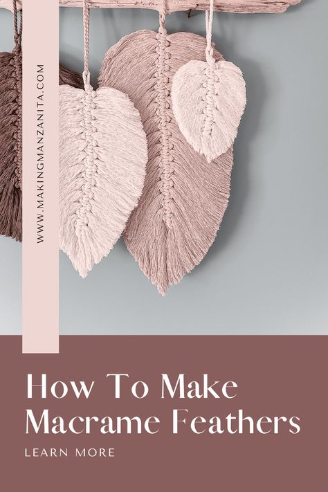 How To Make Macrame Leaves Stiff, Boho Yarn Feathers Diy, Large Macrame Feather Diy, Macrame Feather Diy Tutorial, Macrame Wall Hanging Pattern Free Easy, How To Stiffen Macrame Feathers, Macrame Feather Template Printable Free, How To Make Yarn Feathers, Yarn Feathers Wall Hangings