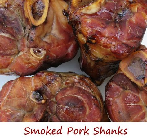 A quick glance around the web and I found tons of great recipes for braising shanks, which I will do but I also found the idea of smoking them and using them in the place of smoked hocks. Now that’s an idea I can get excited about because I love hocks and beans. So I took 8 shanks, brined them for a while and then smoked them. The end result was tender, perfectly smoky-flavored shanks that were amazing in a big pot of beans. Smoked Pork Hocks Recipe, Pork Shanks Recipe, Pork Wings, Pork Shanks, Brine For Pork, Pot Of Beans, Pork Shank, Ham Hocks, Pork Hock