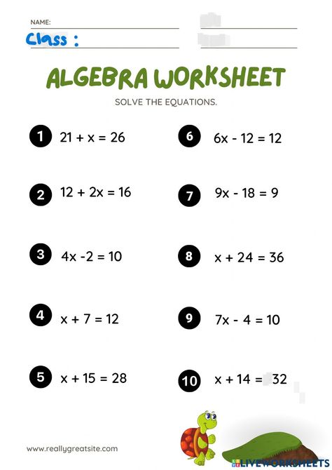 Basic Algebra Worksheets With Answers, Basic Algebra Worksheets, Algebra Equations Worksheets, Algebra Games, Simple Equations, Algebra Math, Algebraic Equations, Equations Worksheets, Pre Algebra Worksheets