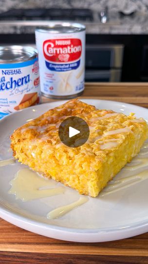 3.2K views · 57 reactions | #ad Pan de Elote Mexican Cornbread Recipe.
I've partnered with La Lechera  and Carnation Milks to create this deliciously fluffy and moist cake, made with fresh corn and the perfect sweetness from La Lechera condensed milk and Carnation. One bite, and you’ll never go back!

PAN DE ELOTE INGREDIENTS:
► 45oz canned corn
► 4 eggs
► 1 cup pancake mix
► 8oz cream cheese
► 1 stick of butter
► 1 tbsp vanilla extract
► 1 tsp baking powder
► 1 can Nestle La Lechera Sweetened Condensed Milk
► 1/2 can Nestle Carnation Evaporated Milk
► Pinch of salt

#lalecherausa #carnation #carnationnation #easyrecipes #dessert #postre #PandeElote | Lov.kari | Lov.kari · Original audio Condensed Milk Cornbread, Nestle Recipes, Mexican Cornbread Recipe, Cornbread Recipe Sweet, Cornbread Recipes, Mexican Cornbread, Instagram Recipes, Condensed Milk Recipes, Sweet Cornbread