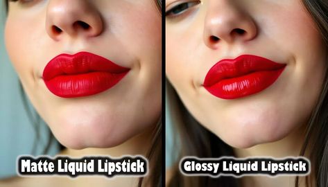 Matte Liquid Lipstick Red vs Glossy: Which Suits Your Style? Long Lasting Lip Color, Lipstick Red, Matte Liquid Lipstick, Lip Color, Liquid Lipstick, Lip Colors, Suits You, Your Style, Lips