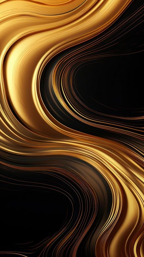 Wave texture black abstract backgrounds. | Premium Photo Illustration - rawpixel Iphone Wallpaper Dark, Wave Texture, Golden Background, Gold Waves, Wallpaper Dark, Gold Text, Gold Background, Dark Gold, Black Abstract