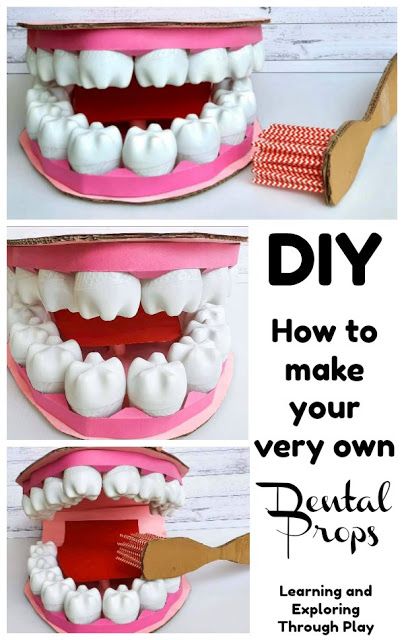 DIY Dental Teeth Props for Kids Dental Projects Ideas, Teeth Art For Kids, Dental Activities For Toddlers, Teeth Projects For Kids, Brushing Teeth Activities, Dental Crafts, Teeth Craft, Windows To The Soul, Diy Teething