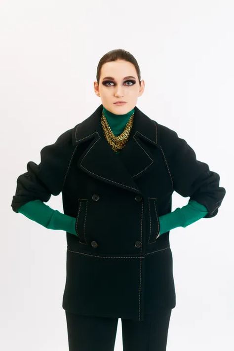 Black Tuxedo Jacket, Colorful Jacket, Fall Outerwear, Martin Grant, Fall Winter Trends, Black Tuxedo, Knitwear Fashion, Vogue Russia, Fashion Show Collection